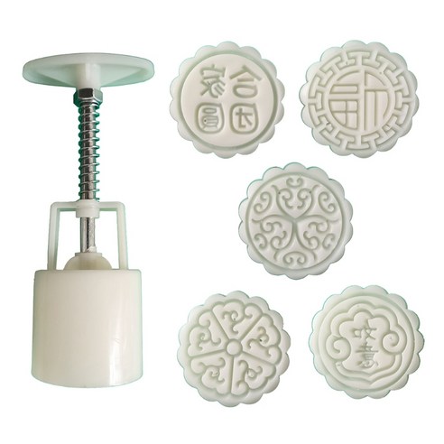 중국 전통 둥근 달 케이크 곰팡이 50g 핸드 프레스 4 스탬프 문케이크 mo, 02