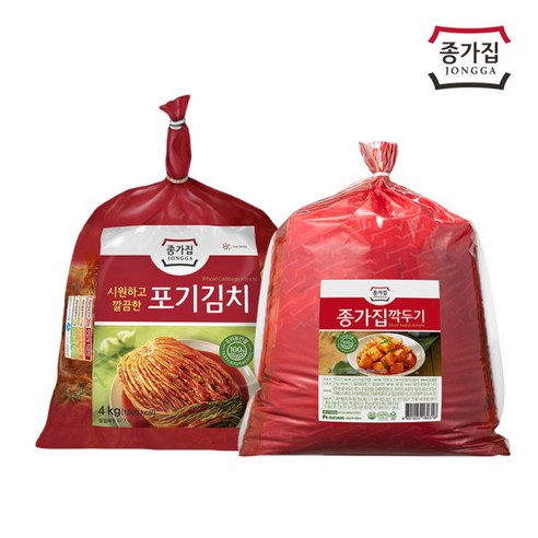 종가집 종가 포기김치 4kg + 깍두기 3kg, 단일옵션