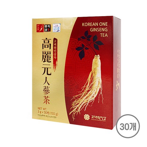 고려원인삼 인삼차 50T, 30개, 3g