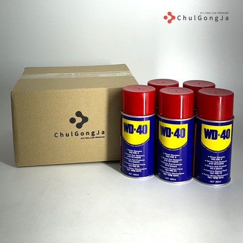 철공자 WD-40 360ml 방청 윤활제 WD40 방청제 더블유디 녹방지제, 6개