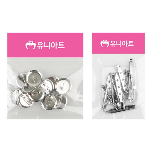 [코리아스퀘어] 유니아트 코사지핀/일자핀 브로치재료 코사지만들기 만들기재료, 1000 코사지 핀 30mm, 1개