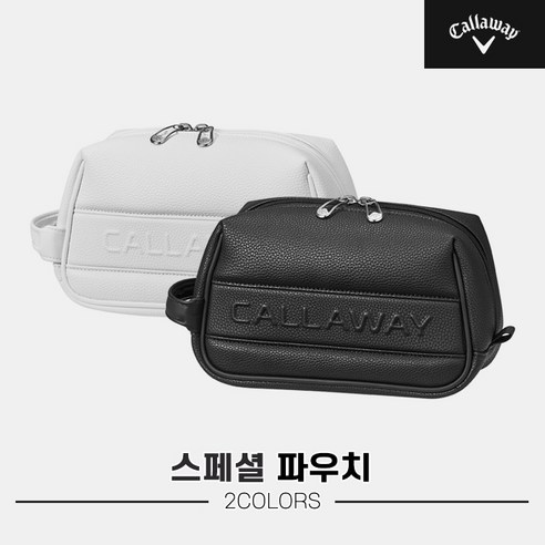 [캘러웨이코리아정품]2021 캘러웨이 스페셜 파우치[남성용][2COLORS], 화이트, 옵션:화이트, 1개