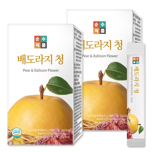 순수식품 배도라지청 스틱, 300ml, 2개