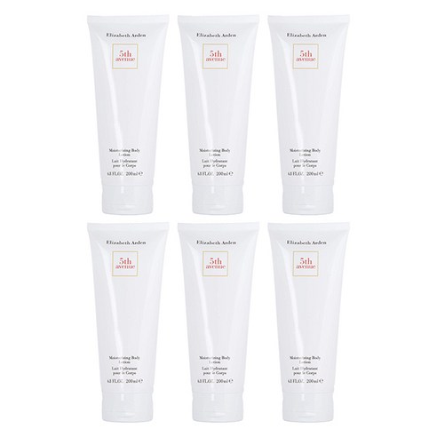 엘리자베스아덴 5th 애비뉴 모이스처라이징 바디 로션, 6개, 200ml