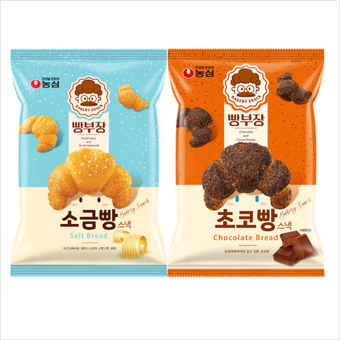농심 빵부장 소금빵 55gx5개+초코빵 55gx5개, 55g, 5개+5개