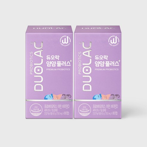 듀오락 얌얌플러스 어린이 키즈 유산균 80정 2개 + 10일
