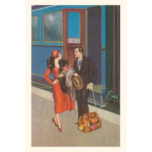 (영문도서) Vintage Journal Twenties Couple on Train Platform Travel Poster Paperback, Found Image Press, English, 9781648111815