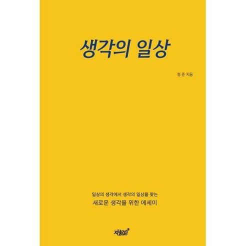 생각의 일상:일상의 생각에서 생각의 일상을 찾는 새로운 생각을 위한 에세이, 지식과감성, 정준 저