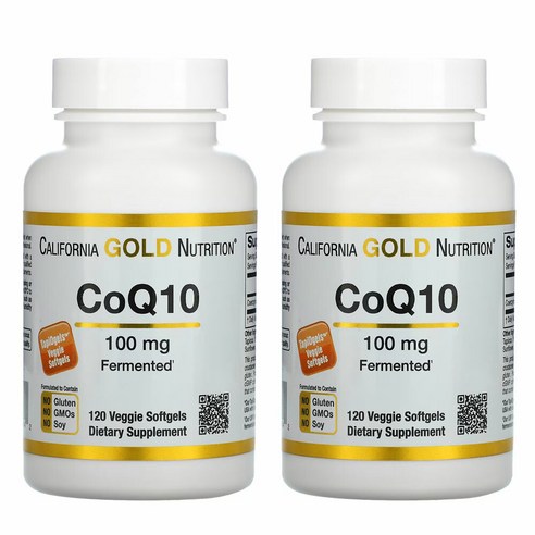 캘리포니아골드뉴트리션 2개X CoQ10 100mg 베지 소프트젤 120정, CGN00944-2, 120개, 2개