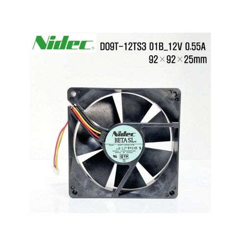 쿨링팬 DC12V 0.55A 92mm D09T-12TS301B 냉각팬