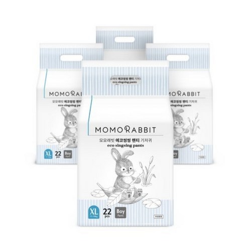 모모래빗 에코씽씽 오리지널 팬티기저귀 남아용, 44매, 특대형(XL)