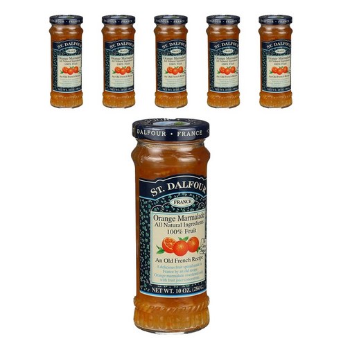 샹달프 디럭스 오렌지 마멀레이드 스프레드 과일잼 284g 무지방, 오렌지 마말레이드(Orange Marmalade), 6개