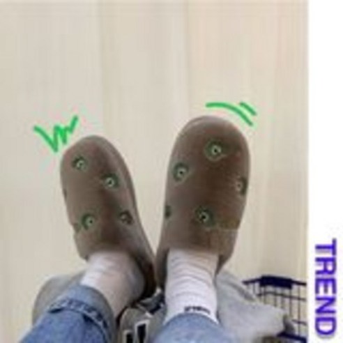 데일리 KORELAN 자수 커플 면 슬리퍼 ins 홈 인테리어 기모 강화 미끄럼 방지 트레일러 남자 TX36-P20