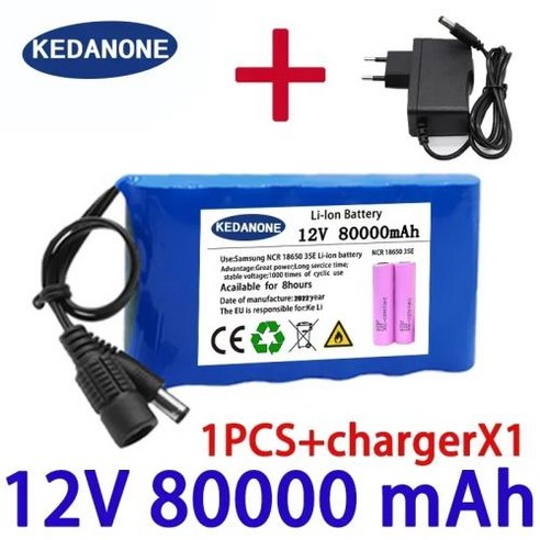 오리지널 휴대용 슈퍼 12V 20000mah 배터리, 충전식 리튬 이온 배터리 팩, 용량 DC 12.6V 30Ah CCTV 캠 모니터 +, 신제품
