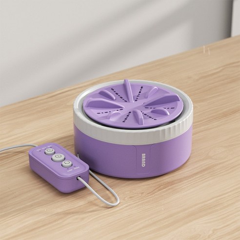   3기어 타이밍 미니 휴대용 세탁기 USB 회전 터빈 속옷 양말 여행용, 01 Purple