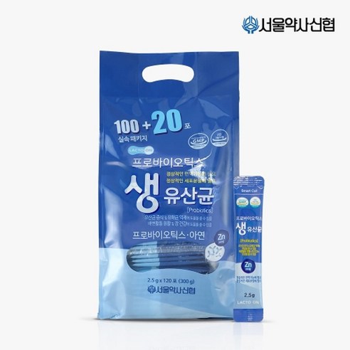 서울약사신협 락토온 프로바이오틱스 생유산균 2.5g 120포, 300g, 1개