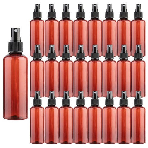 27리빙 스프레이 공병, 25개, 50ml 블랙캡차광
