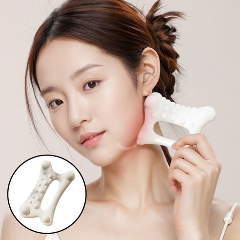 오리치 얼굴 바디 목 전신 괄사 마시지기, 화이트, 1개