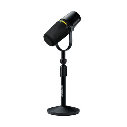 슈어 팟캐스트 XLR USB 하이브리드 듀얼 마이크 실버, MV7 Plus Podcast kit Black, 블랙