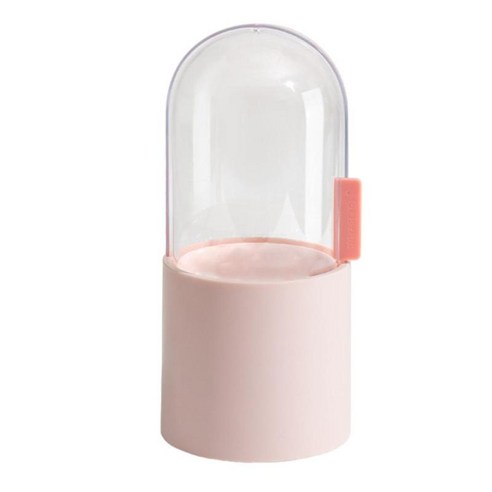 흰색 진주가있는 뚜껑이있는 투명 메이크업 브러시 홀더 방진 투명 보관함 화장대 수조 용 방수 메이크업, 플라스틱, 분홍