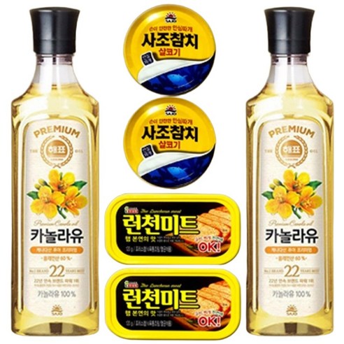 소망 종합선물세트 6p 카놀라유 식용유세트 참치캔 런천미트세트, 1세트