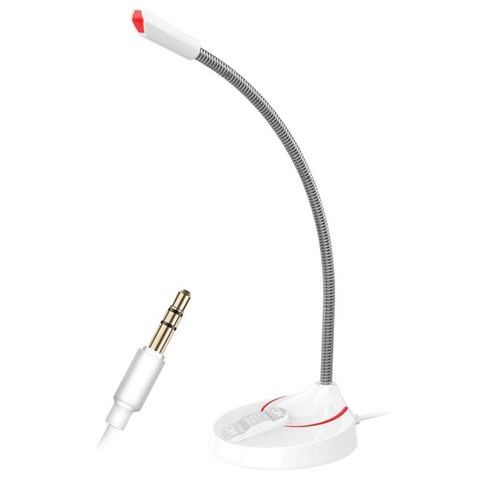 PC 컴퓨터용 데스크탑 USB/3.5mm 마이크 전문 데스크탑 마이크 소음 제거 플러그 앤 플레이, F12 화이트 3.5mm, 설명, 플라스틱 철
