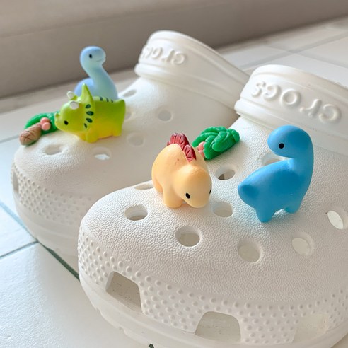 나만의 개성을 담아내는 특별한 공간, 동글 공룡 입체 야자수 신발 실내화 파츠 세트