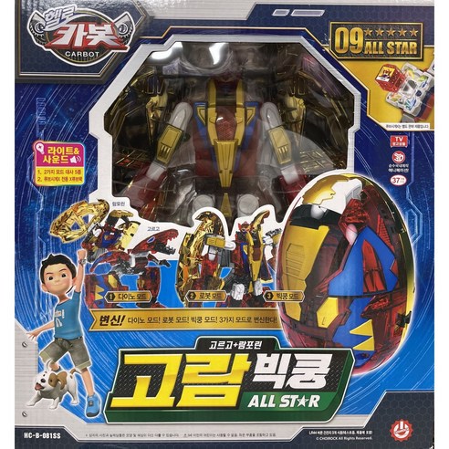 헬로카봇 초이락 고람빅쿵 올스타, 혼합색상, 1개