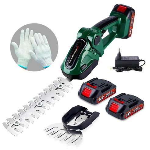 충전전정기 전기 헤지트리머- Yofidra24V 2 in 1 울타리 트리머 20000rpm 가정용 잔디 깎는 기계 정원 부시 가위 전동 공구, 4)No Battery Yellow