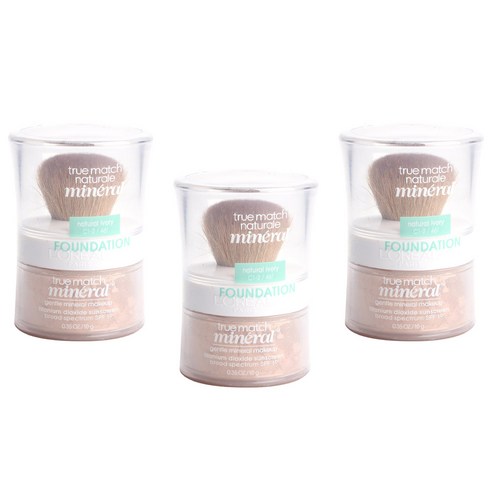 로레알파리 트루 매치 미네랄 젠틀 메이크업 파운데이션, Natural Ivory, 3개
