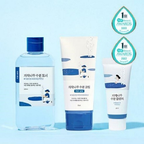 라운드랩 포 맨 자작나무 토너/로션 200ml 2종세트 (쉐이빙폼 40ml) 978459