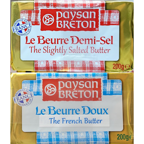 Payson Breton 페이장브레통 버터 600g(200gx3입) (무염 가염 중 택1) 프랑스, 1. 가염 버터, 3개, 600g 롯데홈버터 Best Top5