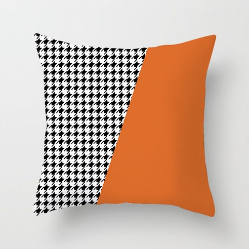북유럽 주황색 패턴 포켓 베갯잇 심플한 소파 침대 포켓 베갯잇 캐주얼 허리 머리 쿠션, LPT305-25