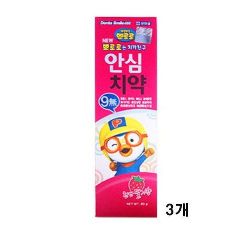 뽀로로 안심치약, 80g, 3세트