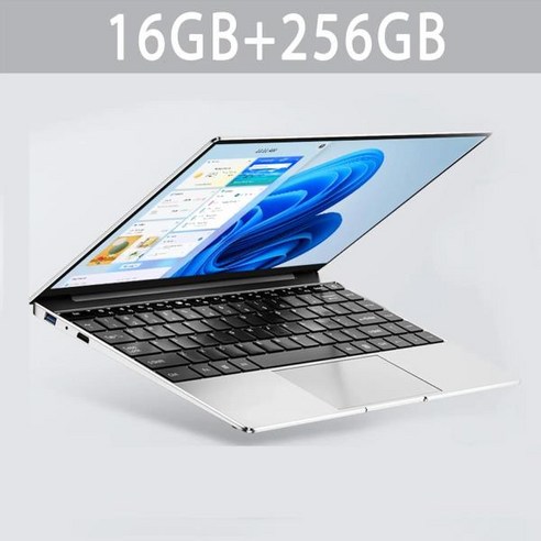 인텔노트북 인텔 펜티엄 N3700 노트북 16GB RAM SSD 1920*1080 해상도 Windows 11 잠금 컴퓨터 사무실 공부 게이머, 01 silvery 16GB 256GB