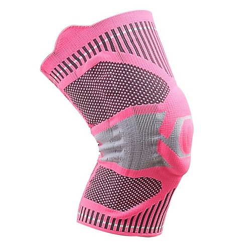 노 브랜드 측면 안정기 및 실리콘 슬개골 젤 패드가 있는 무릎 보호대 지지대 압축 슬리브 핑크 M