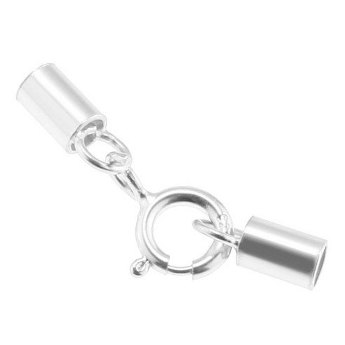 코드 엔드 캡 걸쇠 보석 925 스털링 실버 보석 찾기 용품 1mm-3mm, 2mm, 5mm