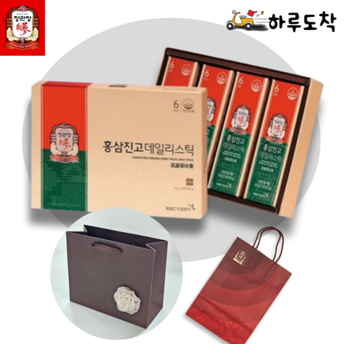 정관장 홍삼정 데일리스틱 선물용 쇼핑백 2종 운동 여행 부모님 골프 명절, 1박스, 200ml
