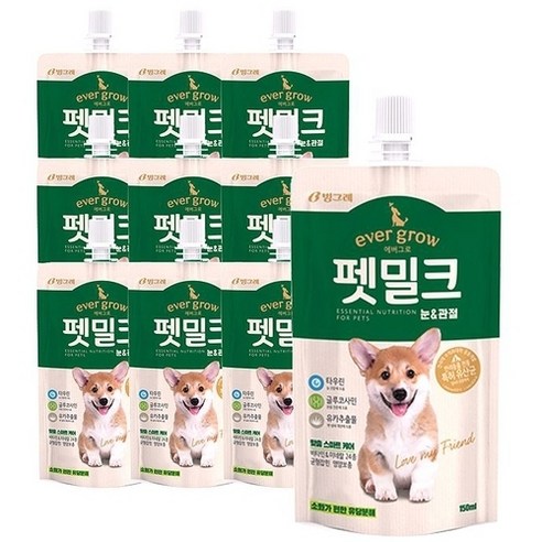 빙그레 에버그로 펫밀크 눈&관절 150ml 10개