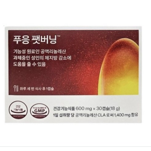 닥터블릿 푸응 팻버닝 CLA 공액 리놀레산 18g, 1개, 30정