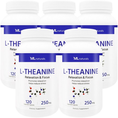 [미국번개배송] 착한명품 마이라이프 내추럴스 L-테아닌 250mg 120정 5병