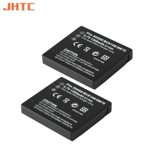 파나소닉 카메라 배터리 DMW BCE10 DB70 CGA-S008E 1200mAh DMC-FS3 FS5 FS20 FX30 FX37 용, 5개, 02 5pcs Battery