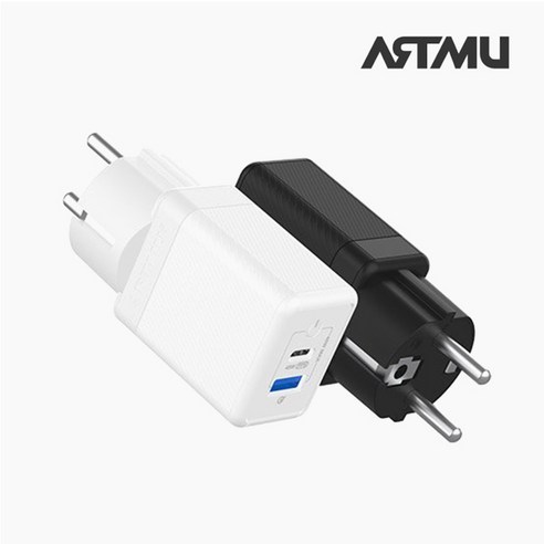 아트뮤 USB PD 45W PPS GaN 접지 듀얼 초고속 충전기 GA210, GaN접지충전기45W-GA210블랙, 1개