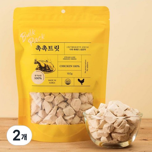 촉촉트릿 고양이 동결건조 간식, 2개, 160g, 닭가슴살 스팀만두