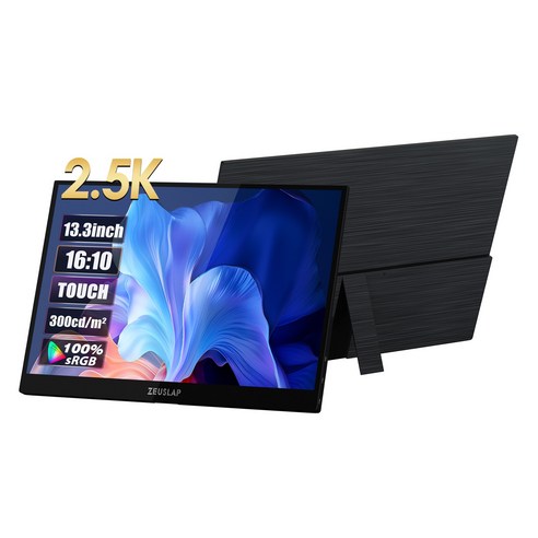 제우스랩 Z13KT 2.5K 포터블 터치 모니터 60HZ, 33.78cm