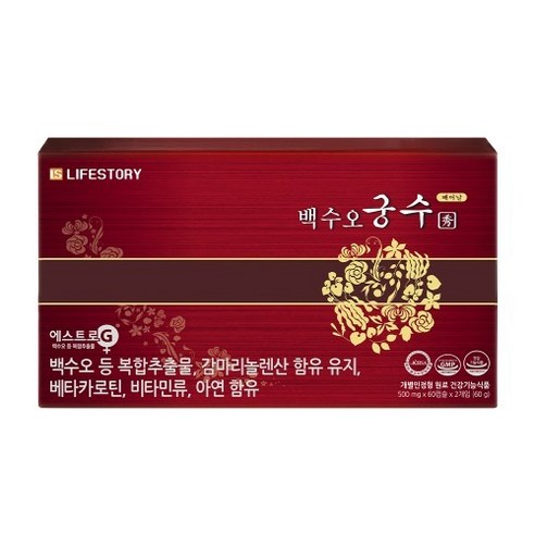 백수오 궁수 500mg x 120캡슐 1개월 갱년기 여성 백수오궁수 캡슐 백수오궁 수