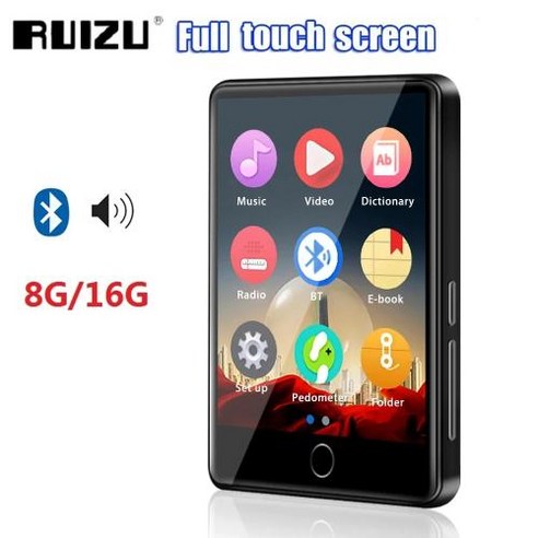 8GB 16GB RUIZU M7 Bluetooth 50 MP3 내장 스피커 28인치 풀 터치스크린 HIFI 뮤직 워크맨 FM전자책만보기, 2)16G