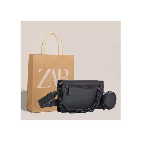 ZARA 자라 남여 공용 블랙 메신저 크로스백 – 락 플랩 바케트 스타일 숄더백, 유나 인스타 추천 자라플립백