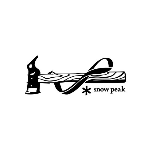 캠핑 스티커 스노우피크 데칼 snowpeak 차량용스티커, L, 화이트, 1개