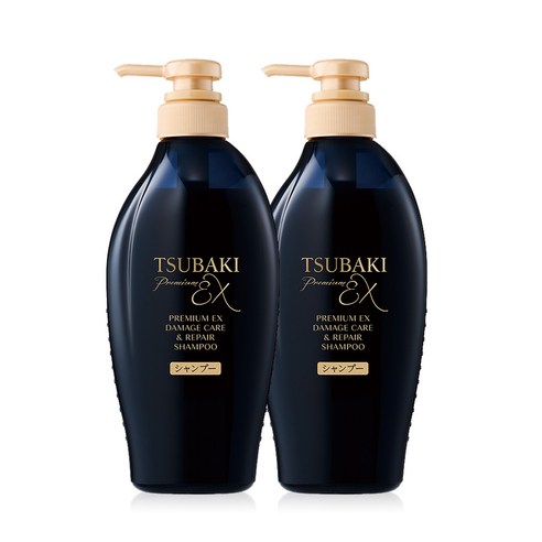 츠바키 프리미엄 EX 데미지케어 & 리페어 샴푸 ​까멜리아, 450ml, 2개